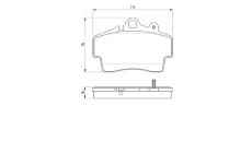 Sada brzdových destiček, kotoučová brzda BOSCH 0 986 424 615