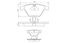 Sada brzdových destiček, kotoučová brzda BOSCH 0 986 424 651