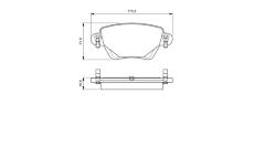 Sada brzdových platničiek kotúčovej brzdy BOSCH 0 986 424 683