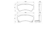 Sada brzdových destiček, kotoučová brzda BOSCH 0 986 424 732