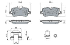 Sada brzdových platničiek kotúčovej brzdy BOSCH 0 986 460 145