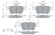 Sada brzdových platničiek kotúčovej brzdy BOSCH 0 986 460 237