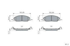 Sada brzdových destiček, kotoučová brzda BOSCH 0 986 460 263