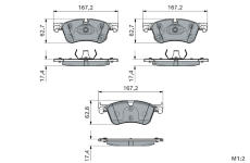 Sada brzdových destiček, kotoučová brzda BOSCH 0 986 460 323