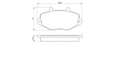 Sada brzdových destiček, kotoučová brzda BOSCH 0 986 460 962