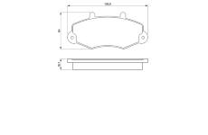 Sada brzdových destiček, kotoučová brzda BOSCH 0 986 460 963