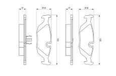 Sada brzdových platničiek kotúčovej brzdy BOSCH 0 986 461 111