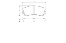 Sada brzdových destiček, kotoučová brzda BOSCH 0 986 461 134