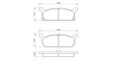 Sada brzdových destiček, kotoučová brzda BOSCH 0 986 461 751