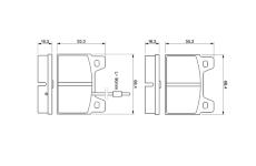 Sada brzdových destiček, kotoučová brzda BOSCH 0 986 462 532