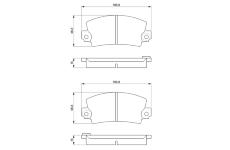 Sada brzdových destiček, kotoučová brzda BOSCH 0 986 463 473