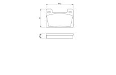 Sada brzdových destiček, kotoučová brzda BOSCH 0 986 465 610