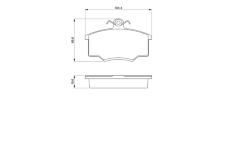 Sada brzdových destiček, kotoučová brzda BOSCH 0 986 465 744