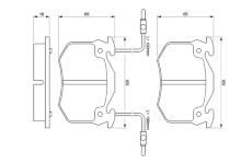 Sada brzdových destiček, kotoučová brzda BOSCH 0 986 466 311