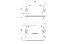 Sada brzdových destiček, kotoučová brzda BOSCH 0 986 467 760