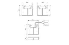 Sada brzdových destiček, kotoučová brzda BOSCH 0 986 469 120