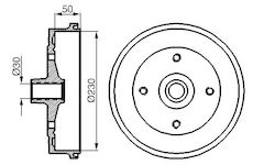 Brzdový buben BOSCH 0 986 477 030