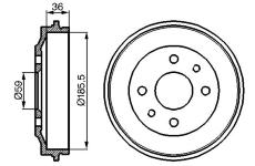 Brzdový buben BOSCH 0 986 477 055