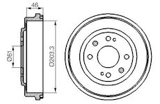 Brzdový buben BOSCH 0 986 477 059