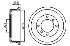 Brzdový bubon BOSCH 0 986 477 062