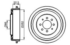 Brzdový buben BOSCH 0 986 477 067