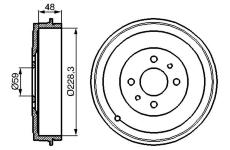 Brzdový buben BOSCH 0 986 477 088