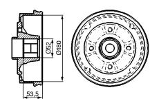 Brzdový buben BOSCH 0 986 477 112