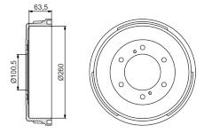 Brzdový buben BOSCH 0 986 477 223