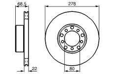 Brzdový kotouč BOSCH 0 986 478 061