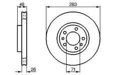 Brzdový kotouč BOSCH 0 986 478 125