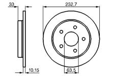 Brzdový kotouč BOSCH 0 986 478 196