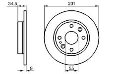 Brzdový kotouč BOSCH 0 986 478 242