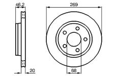 Brzdový kotouč BOSCH 0 986 478 316