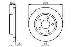 Brzdový kotouč BOSCH 0 986 478 316