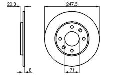 Brzdový kotouč BOSCH 0 986 478 371