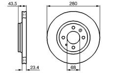 Brzdový kotouč BOSCH 0 986 478 375