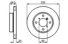 Brzdový kotouč BOSCH 0 986 478 450