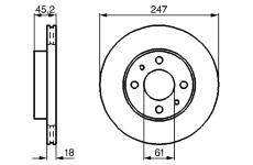 Brzdový kotouč BOSCH 0 986 478 459