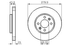 Brzdový kotouč BOSCH 0 986 478 505