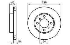 Brzdový kotouč BOSCH 0 986 478 572