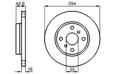 Brzdový kotouč BOSCH 0 986 478 585