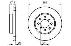 Brzdový kotouč BOSCH 0 986 478 657