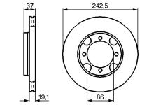 Brzdový kotouč BOSCH 0 986 478 665