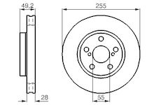 Brzdový kotouč BOSCH 0 986 478 858