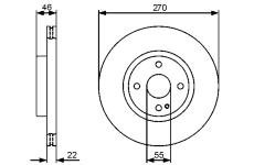 Brzdový kotouč BOSCH 0 986 479 472