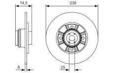 Brzdový kotouč BOSCH 0 986 479 A48