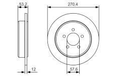 Brzdový kotouč BOSCH 0 986 479 A80