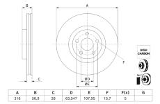 Brzdový kotúč BOSCH 0 986 479 J32