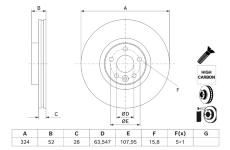 Brzdový kotúč BOSCH 0 986 479 J41