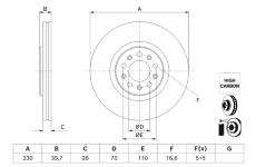 Brzdový kotúč BOSCH 0 986 479 J44
